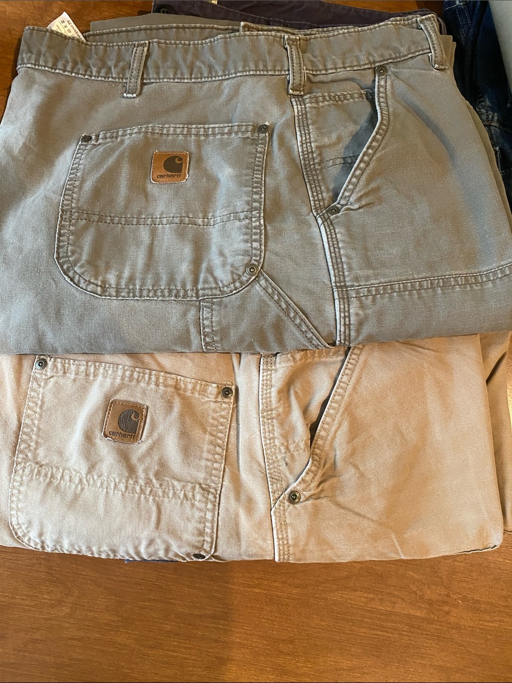 Carhartt Duck Canvas Carpenter Dungaree Fit - Sz 46x32  B195 LBR & B196 DKH